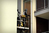 Mycie okien z podnośnika